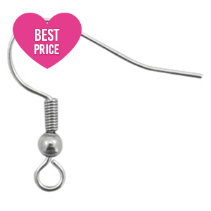 Stainless Steel - Rostfrei Stahl Schmuckzubeh&ouml;r Ohrringe / Ohrh&auml;nger Antik silber