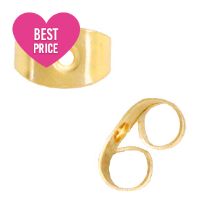 Stainless Steel - Rostfreiem Stahl Schmuckzubeh&ouml;r Ohrring Verschluss 6x4.5mm Gold