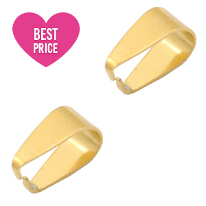 Stainless Steel - Rostfreiem Stahl Schmuckzubeh&ouml;r Collierschlaufe oval f&uuml;r Anh&auml;nger Gold