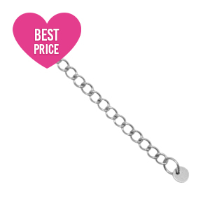 Stainless Steel - Rostfrei Stahl Schmuckzubeh&ouml;r Verl&auml;ngerungskette coin 4mm Silber