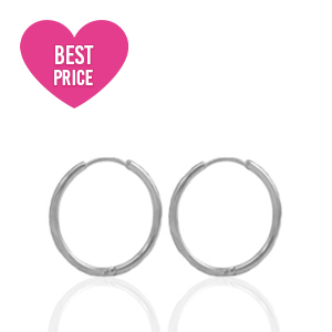 Ohrringe aus Stainless Steel - Rostfreiem Stahl Creolen 11mm Silver