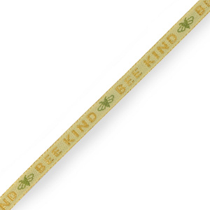 Schmuckband mit Text "bee kind" Green-gold