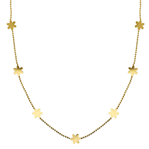 Ketten aus Stainless Steel - Rostfreiem Stahl Blume Gold