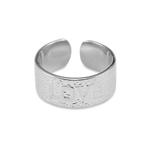 Ringe aus Stainless Steel - Rostfreiem Stahl ''Love'' Silver