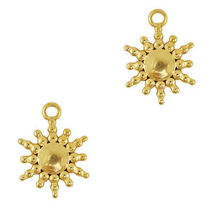 Stainless Steel - Rostfrei Stahl Anh&auml;nger Sonne Gold