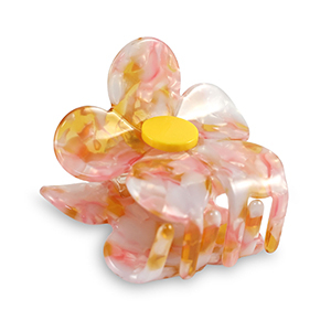 Haarschmuck Haarklemme Blume Pink-gold