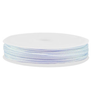 Makramee Band geflochten 1mm Light blue-purple metallic