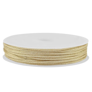 Makramee Band geflochten 1mm Light gold metallic