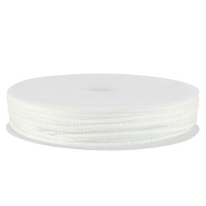 Makramee Band geflochten 1mm White metallic
