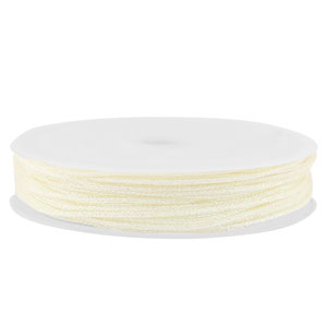Makramee Band geflochten 0,8mm Off white metallic