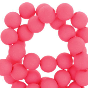 8 mm Acrylperlen Neon pink