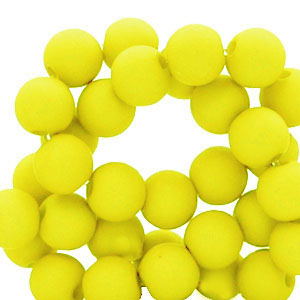 6 mm Acrylperlen Neon yellow
