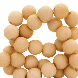 6 mm Acrylperlen Light brown