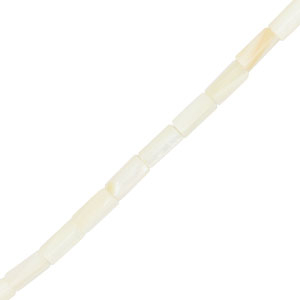 Muschel Perlen Tube Off white