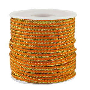 Trendy Kordel geflochten 2.3mm Orange-gold