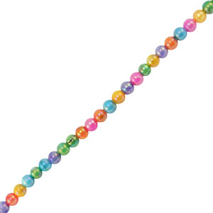 Muschel Perlen Rund Multicolor