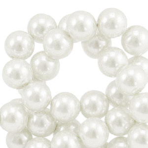 Glaswachsperlen 10mm White