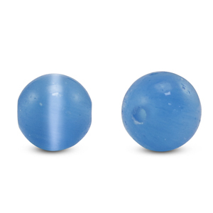 6 mm Glasperlen Cat's Eye Blue