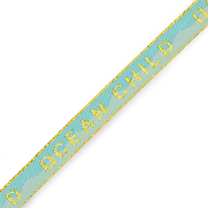 Schmuckband mit Text "Ocean child" Blue-gold