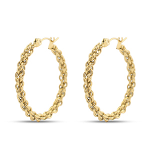 Ohrringe aus Stainless Steel - Rostfreiem Stahl Creolen Gold