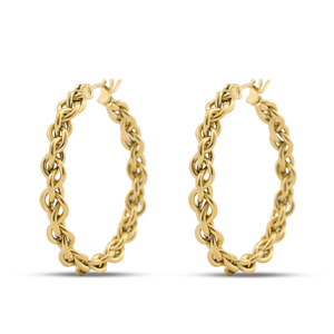 Ohrringe aus Stainless Steel - Rostfreiem Stahl Creolen Gold