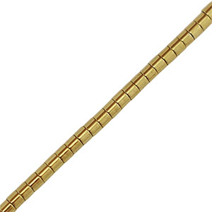 H&auml;matit Perlen Tube 2mm Gold