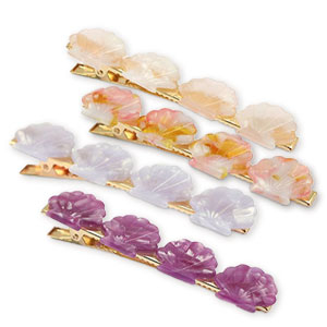 Mixed-haaraccessoires haarclip Muschel Purple-pink