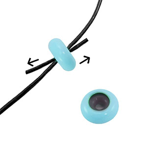 Smart-Stopperperlen Enamel 10x4mm Light blue