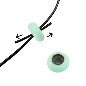 Smart-Stopperperlen Enamel 10x4mm Mint green