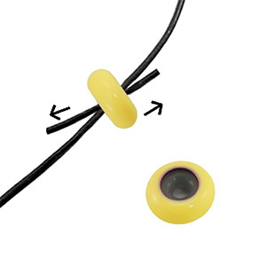 Smart-Stopperperlen Enamel 10x4mm Yellow