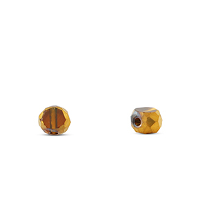 Glasperlen Irregular Yellow transparent-gold
