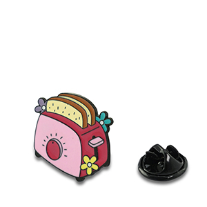 Anstecker Toaster Dark pink-yellow