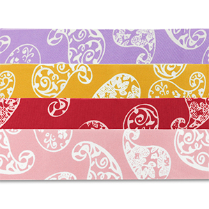 Bandana-Mix-Set 4 St&uuml;ck Purple-ochre yellow-red-light pink