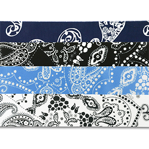 Bandana-Mix-Set 4 St&uuml;ck Dark blue-black-light blue-white
