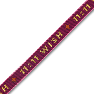 Schmuckband mit Text "11:11 Wish" Purple-gold