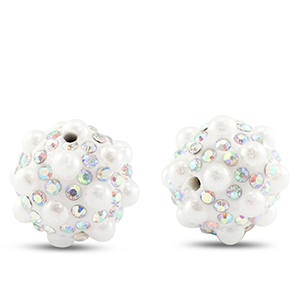 Bohemian-Perlen Rund White