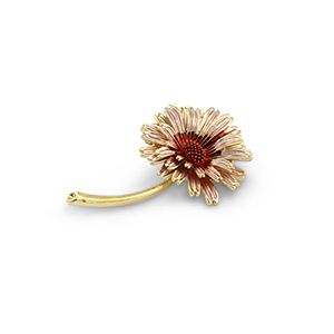 Broschen Blume Gold-light pink-red