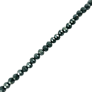 Top Glas Facett Perlen 8x6mm rondellen Dark green