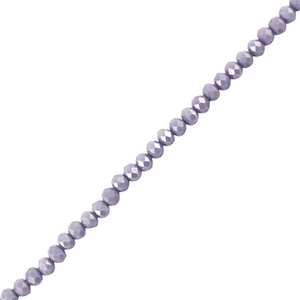 Top Glas Facett Perlen 6x4mm rondellen Light lavender grey