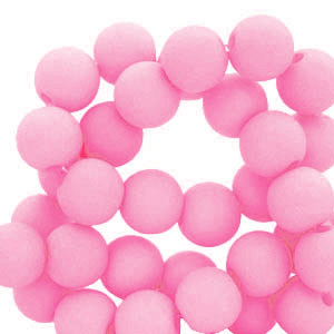 6 mm Acrylperlen Pink