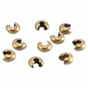 DQ Metall Quetsch-Kaschierperlen 5mm Antik bronze (Nickelfrei)