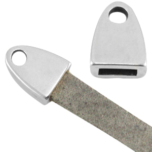 DQ Metall Endkappen mit &Ouml;se Antik silber (Nickelfrei)