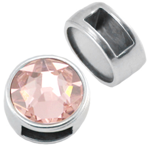 DQ Metall Schieber f&uuml;r SS34 Flatback und 7mm Cabochon Antik silber (Nickelfrei)