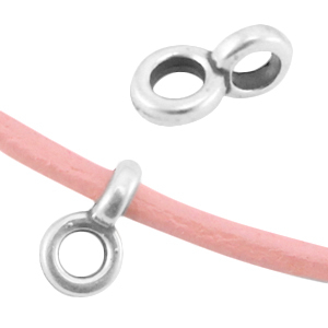 DQ Metall Anh&auml;nger mit &Ouml;se &Oslash;2.2mm Antik silber (Nickelfrei)