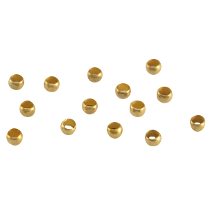 DQ Metall Quetschperlen 2mm Antik bronze (Nickelfrei)