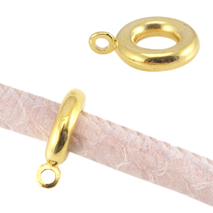 DQ Metall Ring mit &Ouml;se &Oslash;5mm Gold (Nickelfrei)