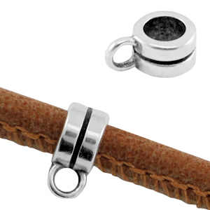 DQ Metall Ring mit &Ouml;se &Oslash;3.8mm Antik silber (Nickelfrei)