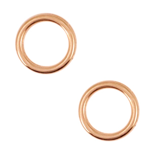 Metall Anh&auml;nger DQ Zirkel 12mm Rosegold (Nickelfrei)