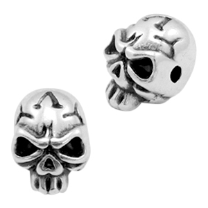 Metall Perlen DQ Skull Antik silber (Nickelfrei)