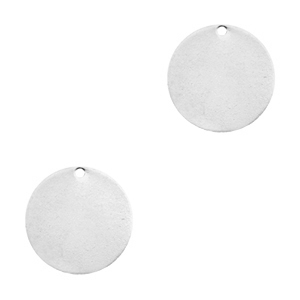 Designer Quality Metall f&uuml;r ImpressArt Anh&auml;nger rund 12mm Antik silber (Nickelfrei)